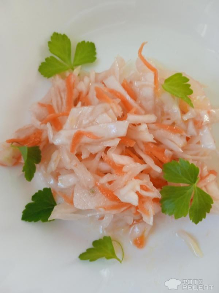 Рецепт: Хрустящая маринованная капуста - Быстрая, вкусная в 3 -х литровой банке
