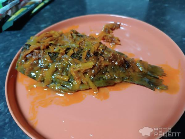 Рецепт: Рыба в томатном соусе - С луком и морковью