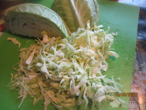 Рецепт: Маринованный перец фаршированный капустой - за два дня