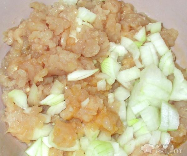 Рецепт: Куриные котлеты - с морковью по-корейски