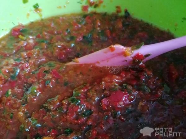Рецепт: Аджика сырая быстрая - по-домашнему, типа "Лазыжан"