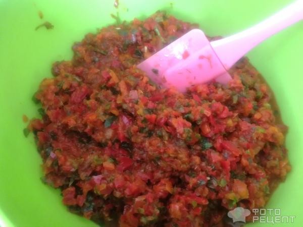 Рецепт: Аджика сырая быстрая - по-домашнему, типа "Лазыжан"