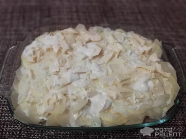 Рецепт: Картофельная запеканка с ветчиной - в греческом стиле