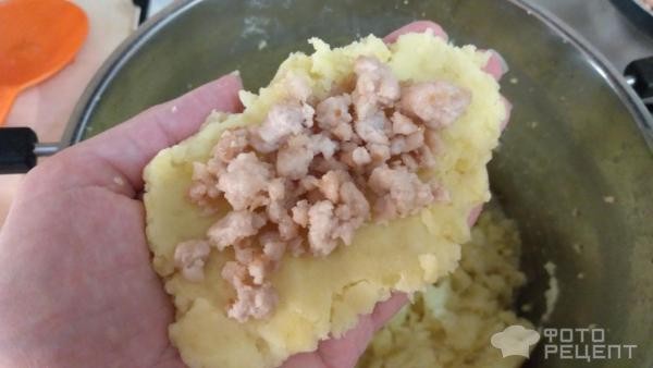Рецепт: Зразы картофельные - с фаршем Рецепт: Зразы картофельные - с фаршем
