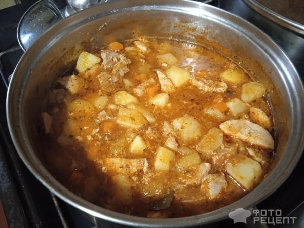 Рецепт: Гуляш мясной - из свинины