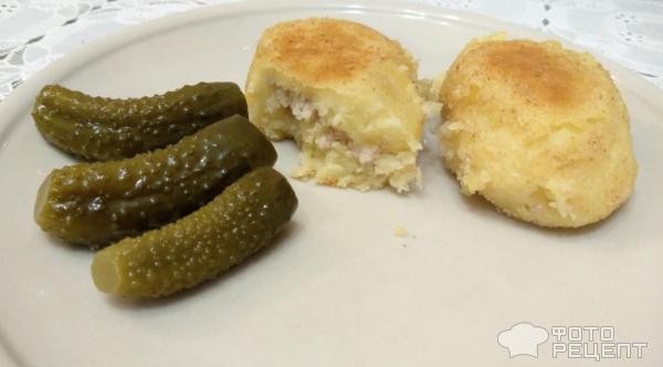 Рецепт: Зразы картофельные - с фаршем Рецепт: Зразы картофельные - с фаршем