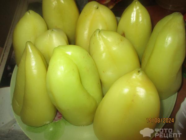 Рецепт: Маринованный перец фаршированный капустой - за два дня